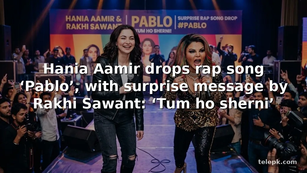 Hania Aamir drops rap song ‘Pablo’, with surprise message by Rakhi Sawant: ‘Tum ho sherni’